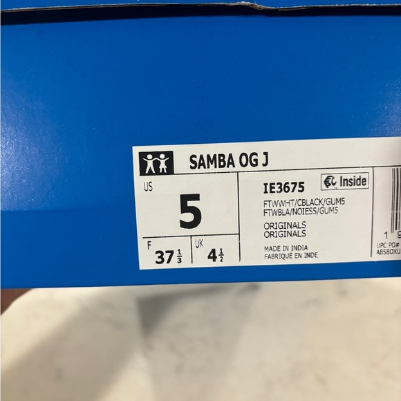 ADIDAS Samba OG J White - IE3675 JUNIOR SIZE Youth Sneakers Brand NEW - Picture 13 of 15